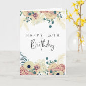 Elegant Floral Happy Birthday Card – Customizable  Kaart (Gele Bloem)