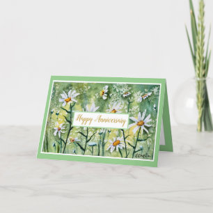 Elegant Floral Happy Jubileum Kaart
