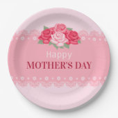 Elegant Floral Happy Moederdag | Bord papier (Voorkant)