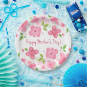 Elegant Floral Happy Moederdag | Bord papier (Feest)