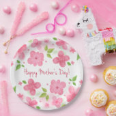 Elegant Floral Happy Moederdag | Bord papier (Feest)