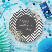 Elegant Floral Happy Moederdag | Bord papier (Feest)