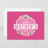 Elegant Floral Happy Moederdag | BRIEFKAART (Voorkant / Achterkant)