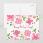 Elegant Floral Happy Moederdag | BRIEFKAART (Voorkant / Achterkant)