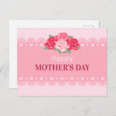 Elegant Floral Happy Moederdag | BRIEFKAART (Voorkant / Achterkant)