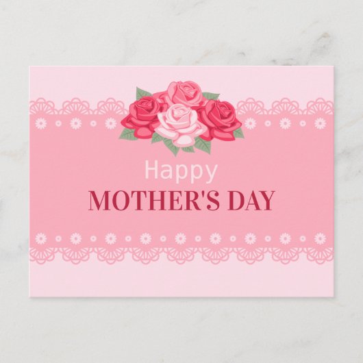 Elegant Floral Happy Moederdag | BRIEFKAART (Voorkant)