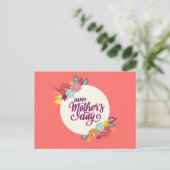Elegant Floral Happy Moederdag | BRIEFKAART (Staand voorkant)