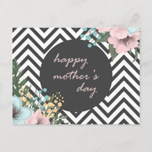 Elegant Floral Happy Moederdag   BRIEFKAART