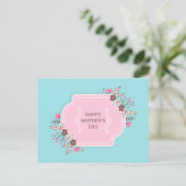 Elegant Floral Happy Moederdag | BRIEFKAART (Staand voorkant)