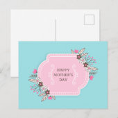 Elegant Floral Happy Moederdag | BRIEFKAART (Voorkant / Achterkant)