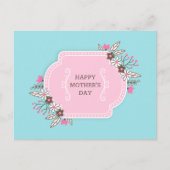 Elegant Floral Happy Moederdag | BRIEFKAART (Voorkant)