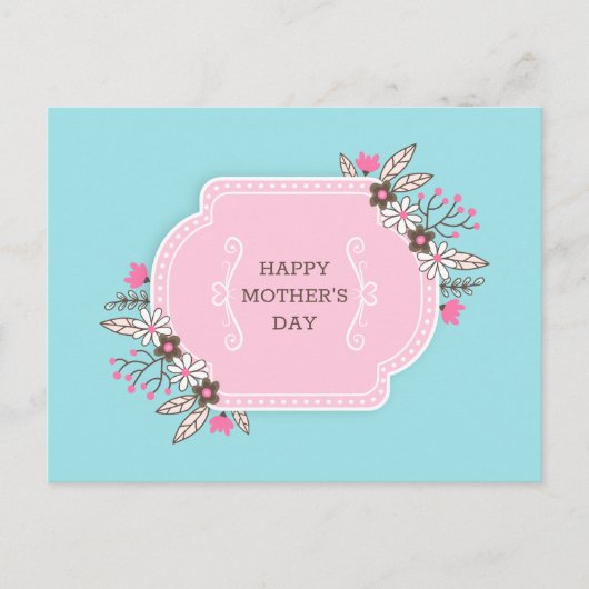 Elegant Floral Happy Moederdag | BRIEFKAART (Voorkant)