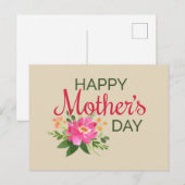 Elegant Floral Happy Moederdag | BRIEFKAART (Voorkant / Achterkant)
