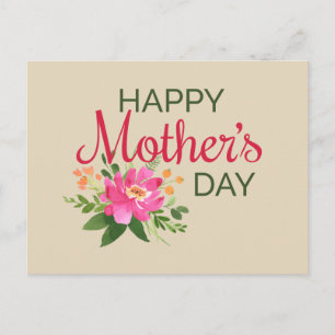 Elegant Floral Happy Moederdag   BRIEFKAART