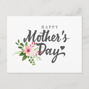 Elegant Floral Happy Moederdag   BRIEFKAART