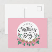 Elegant Floral Happy Moederdag | BRIEFKAART (Voorkant / Achterkant)