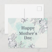 Elegant Floral Happy Moederdag | BRIEFKAART (Voorkant / Achterkant)
