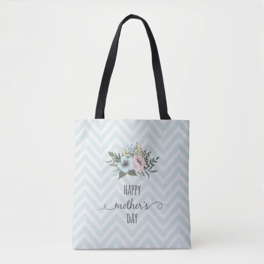 Elegant Floral Happy Moederdag | CANVAS TAS (Voorkant)