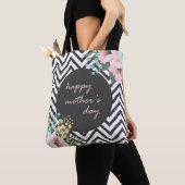 Elegant Floral Happy Moederdag | CANVAS TAS (Dichtbij)