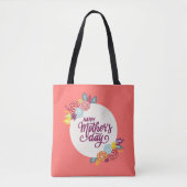 Elegant Floral Happy Moederdag | Canvas tas (Voorkant)
