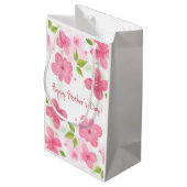 Elegant Floral Happy Moederdag | Gift Bag Klein Cadeauzakje (Achterkant Gekanteld)