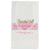 Elegant Floral Happy Moederdag | Gift Bag Klein Cadeauzakje (Voorkant)