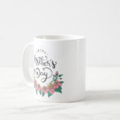 Elegant Floral Happy Moederdag | Koffie-Mok Koffiemok (Voorkant links)
