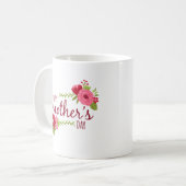 Elegant Floral Happy Moederdag | Koffie-Mok Koffiemok (Voorkant links)