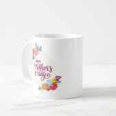 Elegant Floral Happy Moederdag | Koffie-Mok Koffiemok (Voorkant links)