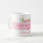 Elegant Floral Happy Moederdag | Koffie-Mok Koffiemok (Voorkant links)