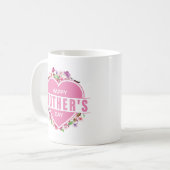 Elegant Floral Happy Moederdag | Koffie-Mok Koffiemok (Voorkant links)