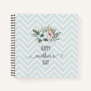 Elegant Floral Happy Moederdag Laptop Notitieboek