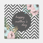 Elegant Floral Happy Moederdag | Magneet (Voorkant)