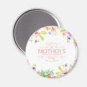 Elegant Floral Happy Moederdag | Magneet (Voorkant / Achterkant)