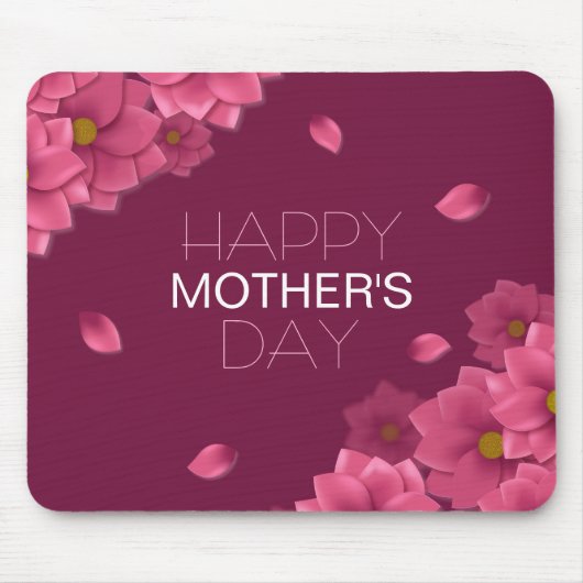 Elegant Floral Happy Moederdag | MUISMAT (Voorkant)