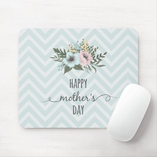 Elegant Floral Happy Moederdag | MUISMAT (Met muis)