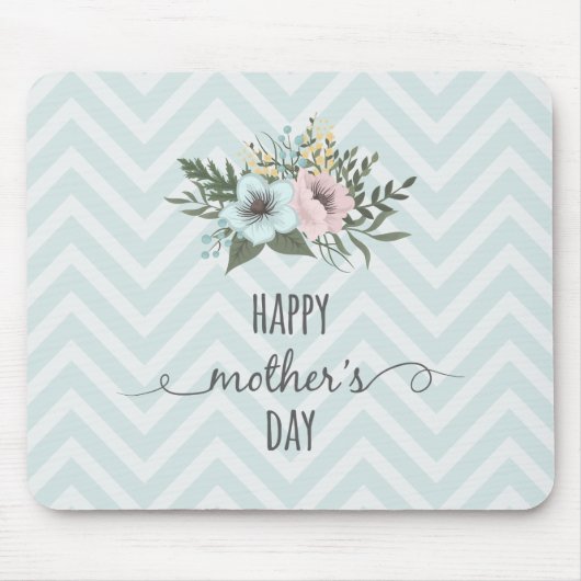 Elegant Floral Happy Moederdag | MUISMAT (Voorkant)