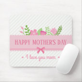 Elegant Floral Happy Moederdag | MUISMAT (Met muis)