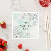 Elegant Floral Happy Moederdag | Napkin Servet (Insitu)