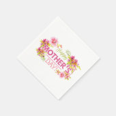 Elegant Floral Happy Moederdag | Napkin Servet (Hoek)