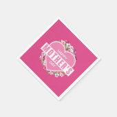 Elegant Floral Happy Moederdag | Napkin Servet (Hoek)