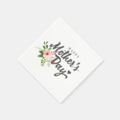 Elegant Floral Happy Moederdag | Napkin Servet (Hoek)