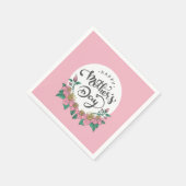 Elegant Floral Happy Moederdag | Napkin Servet (Hoek)