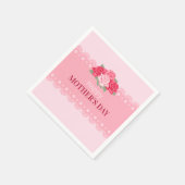 Elegant Floral Happy Moederdag | Napkin Servet (Hoek)