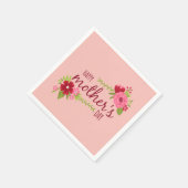 Elegant Floral Happy Moederdag | Napkin Servet (Hoek)