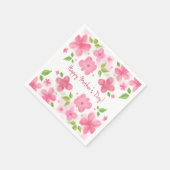 Elegant Floral Happy Moederdag | Napkin Servet (Hoek)