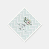 Elegant Floral Happy Moederdag | Napkin Servet (Hoek)