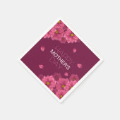 Elegant Floral Happy Moederdag | Napkin Servet (Hoek)