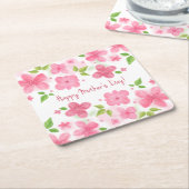 Elegant Floral Happy Moederdag | ONDERZETTER (Schuin)