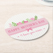 Elegant Floral Happy Moederdag | ONDERZETTER (Gebogen)